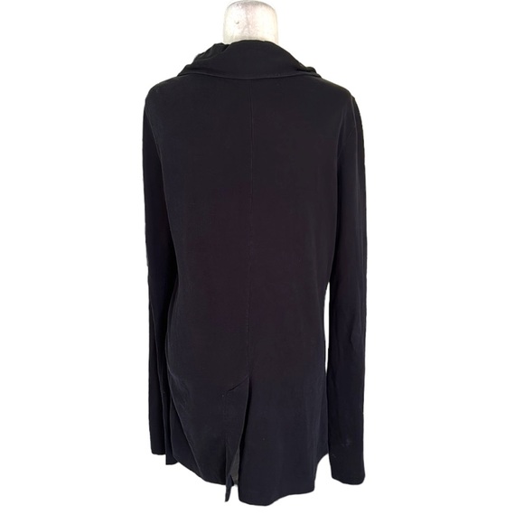 Lilla P Black Knit Ruffle Button Front Collar Jacket Cardigan Blazer - S - Picture 5 of 11